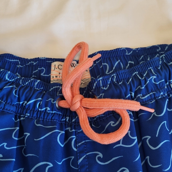 J. Crew Factory | Blue Waves Classic Length Flex Swim Trunks - Picture 3 of 4